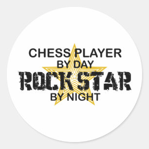 夜までにチェスをする人のロックスター ラウンドシール