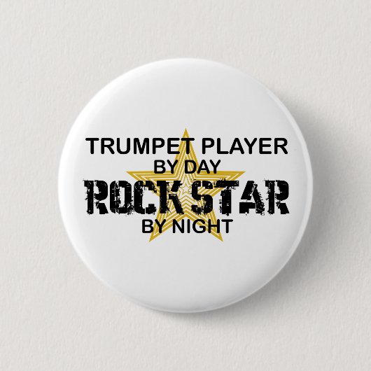 夜までにトランペットのロックスター 缶バッジ (正面)