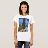夜までにプロバンスのヴァンゴッホの田舎道 Tシャツ (正面フル)