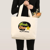 夜までにロックスター-日の仕事のエステティシャン ラージトートバッグ (正面(商品))