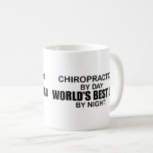 夜までに世界で最も最高のなパパ-カイロプラクター コーヒーマグカップ (正面右)