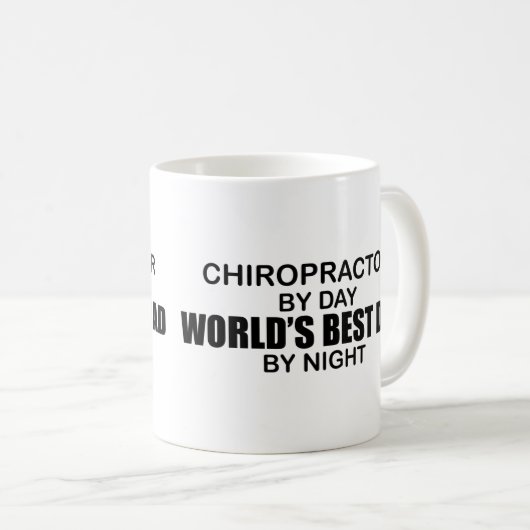 夜までに世界で最も最高のなパパ-カイロプラクター コーヒーマグカップ (正面右)