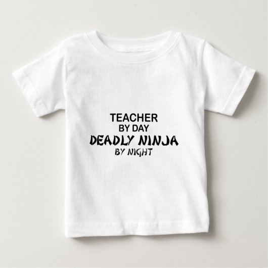 夜までに先生の致命的な忍者 ベビーTシャツ (正面)