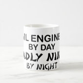 夜までに土木技師の致命的な忍者 コーヒーマグカップ (中央)