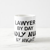 夜までに弁護士の致命的な忍者 コーヒーマグカップ (中央)