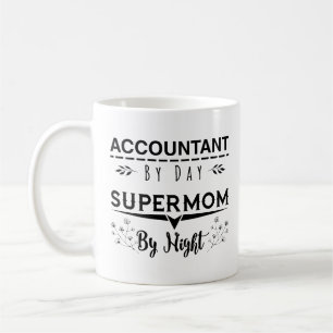 夜までに日のSupermomによるかわいいお母さんの引用文の会計士 コーヒーマグカップ