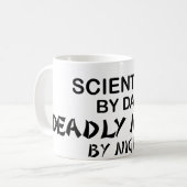 夜までに科学者の致命的な忍者 コーヒーマグカップ (正面左)