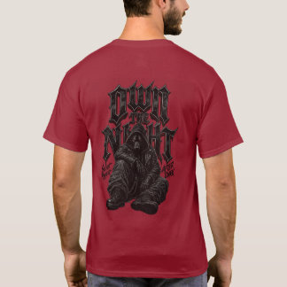 夜を制する者 ダークゴシックローンウルフグランジティーシャツ Tシャツ