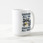 夜を徹してスナックしながら一日中を追い込む コーヒーマグカップ (正面右)