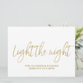 「夜を照らして」ウェディングスパークルズサイン 招待状 (スタンド正面)