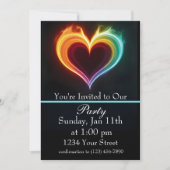 夜を照らそう: 私たちの熱い炎のパーティーに参加しよう! 招待状 (正面)