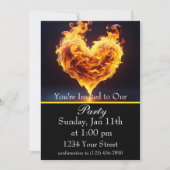 夜を熱くする: 燃えるようなファイヤーパーティー！ 招待状 (正面)