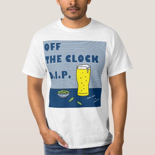 夜を過ぎて飲む Tシャツ (正面)