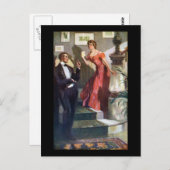 夜を過ごすおしゃれなカップル ポストカード (正面/裏面)