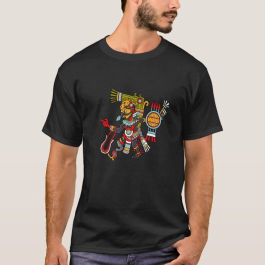 夜アステカの神 Tシャツ (正面)
