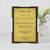 夜イタリアンディナーパーティの招待状サイズ5x7 招待状 (スタンド正面)