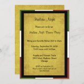 夜イタリアンディナーパーティの招待状サイズ5x7 招待状 (正面/裏面)