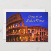 夜イタリア人の夕食のローマColosseum 招待状 (正面)