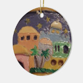 夜オーナメントによるエルサレム セラミックオーナメント (左)