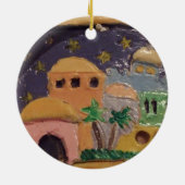 夜オーナメントによるエルサレム セラミックオーナメント (裏面)