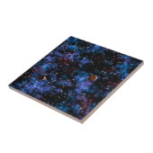 夜カラフルの銀河系、星、惑星 タイル (側面)