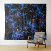 夜カラフルの銀河系、星、惑星 タペストリー (インサイチュ(横))