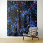 夜カラフルの銀河系、星、惑星 タペストリー (インサイチュ)