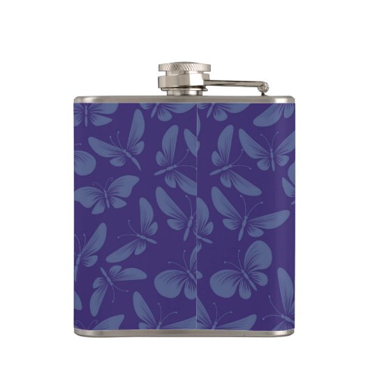 夜ガの蝶背景 フラスク (裏面)