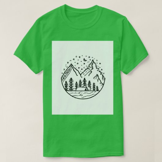 夜キャンプペイント2 Tシャツ (デザイン正面)