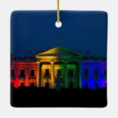 夜ゲイ同志の結婚はアメリカで法的になりました セラミックオーナメント (裏面)