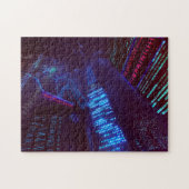 夜サイバーパンクの都市景観 ジグソーパズル (横)