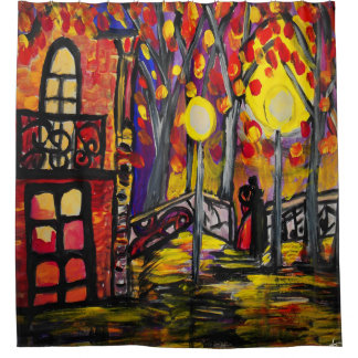 夜シャワー・カーテンのバルコニー シャワーカーテン