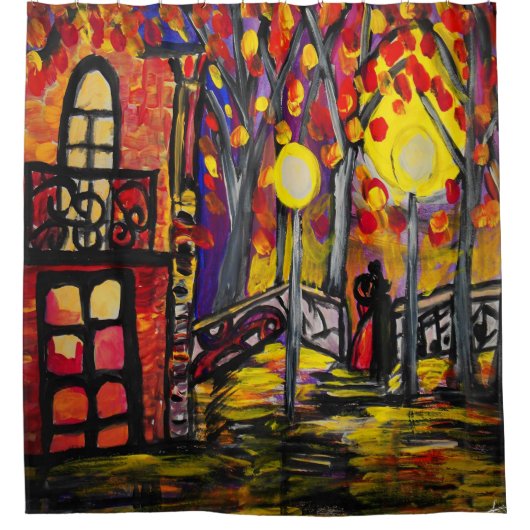 夜シャワー・カーテンのバルコニー シャワーカーテン (正面)