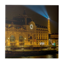 夜パリのオルセー美術館 タイル