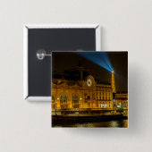 夜パリのオルセー美術館 缶バッジ (正面&裏面)