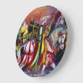 夜ファンタジーのライダー ラージ壁時計 (傾斜)