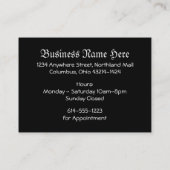 夜ファンタジーの名刺の暗闇 名刺 (裏面)