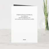 『夜フクロウ&ムーン・ハロウィーン』(黒と白ユーモアのある) カード (裏面)