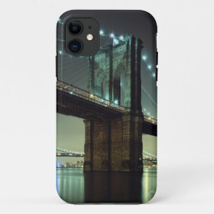 夜マンハッタン橋のブルックリン橋 iPhone 11 ケース