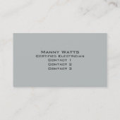 夜ライトが付いている電気出口 名刺 (裏面)