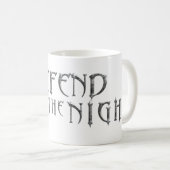 夜ロゴのマグを守って下さい コーヒーマグカップ (正面右)