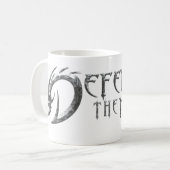 夜ロゴのマグを守って下さい コーヒーマグカップ (正面左)