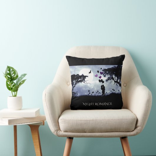 "夜ロマンスの"黒い投球枕 クッション (椅子)