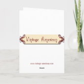 夜ヴィンテージの挨拶状の砦 カード (裏面)