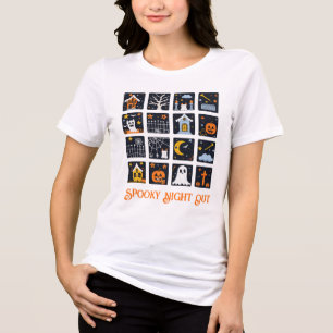 夜不気味のハロウィーングラフィックTシャツ トライブレンドTシャツ