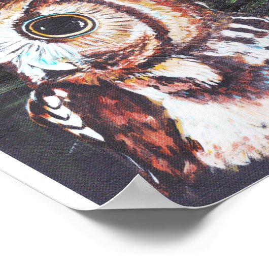 夜中のフクロウ ポスター (角)