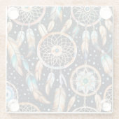 夜中の夢を引き付ける ガラスコースター (裏面)