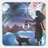 夜中の散歩 スクエアシール (正面)