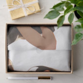 夜中の誘惑:黒いDの中のサルトリー・アニメの女性 薄葉紙 (ギフト)