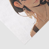 夜中の誘惑:黒いDの中のサルトリー・アニメの女性 薄葉紙 (詳細)